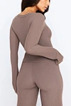 ribbed long sleeve t shirt